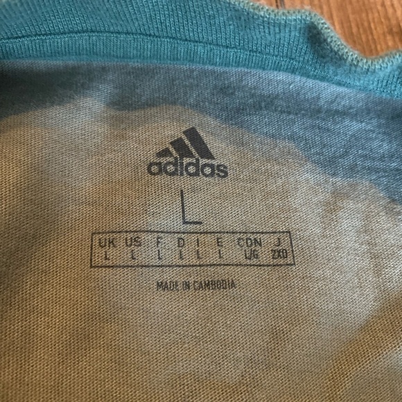 Adidas Green and Brown Camouflage Short Sleeve Tee - Picture 5 of 5